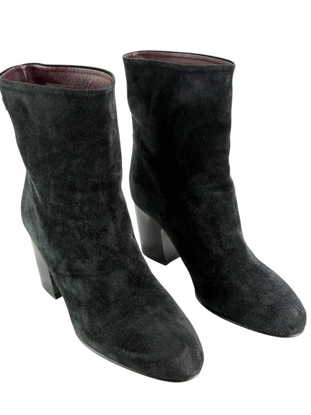 CHANEL Black Suede CC Calfskin Short Boots Made in Italy Marked as 36 - 6US - Picture 5 of 15
